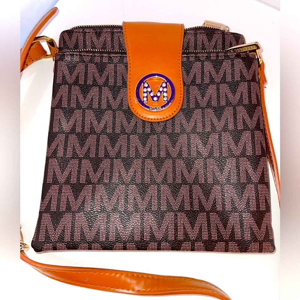 MKF Collection Laura Milan M Signature Crossbody Bag By Mia K.
